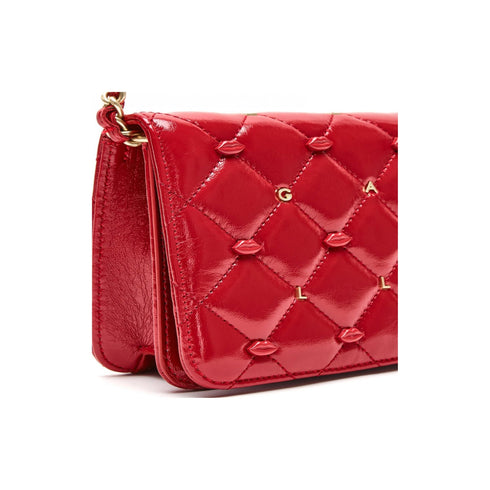 Tracolla Donna trapuntata con borchie Rosso GAELLE- Francavilla Moda