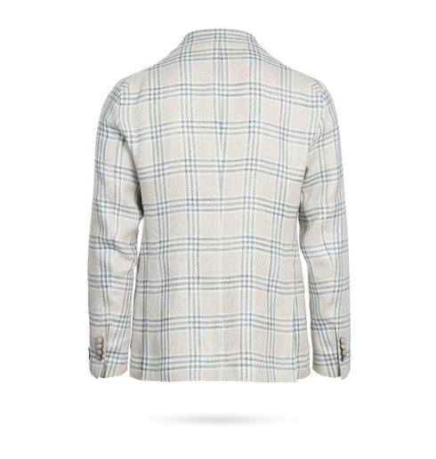 Men's single-breasted checked jacket