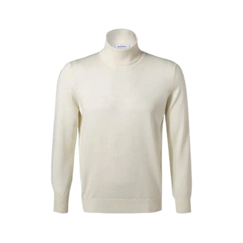 Maglia Dolcevita Uomo in lana merino Bianco Gran Sasso- Francavilla Moda