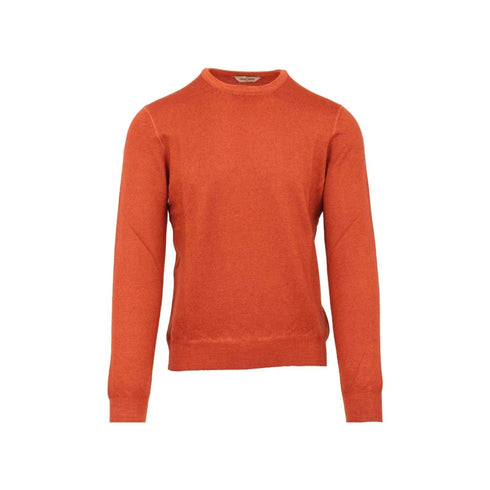 Gran Sasso Pullover Maglia Uomo girocollo in lana merinos Arancio A23-GRAN SASSO55167/22792-345-50 - Francavilla Moda