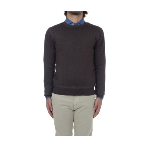 Gran Sasso Pullover Maglia Uomo girocollo in lana merinos Moro A23-GRAN SASSO55167/22792-308-50 - Francavilla Moda