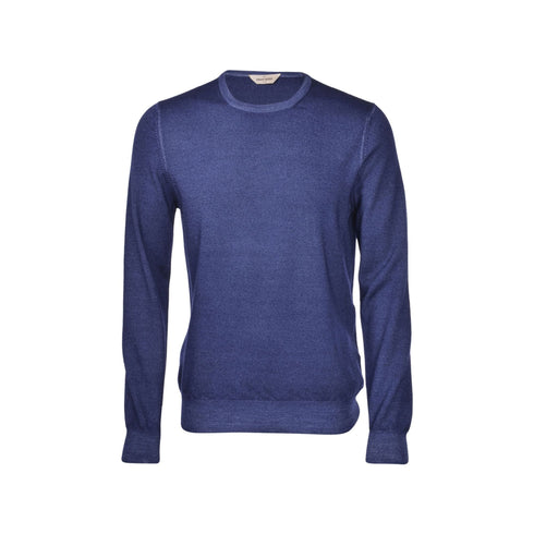 Gran Sasso Pullover Maglia Uomo girocollo in lana merinos Blu chiaro A23-GRAN SASSO55167/22792-900-48 - Francavilla Moda