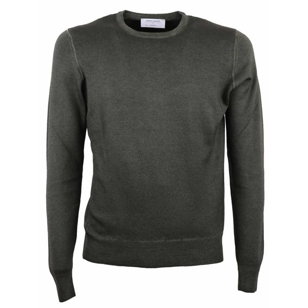Maglia Uomo in tinta unita a girocollo Verde GRAN SASSO- Francavilla Moda