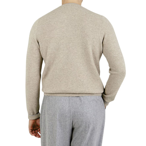 Pullover Uomo con bordino a contrasto Beige Gran Sasso- Francavilla Moda