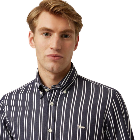 Harmont & Blaine Camicia casual Camicia Uomo a maniche lunghe con righe Blu bianco - Francavilla Moda