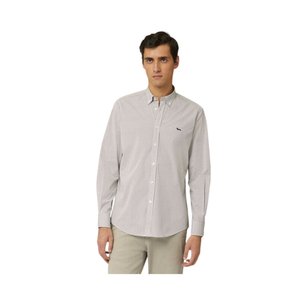 Harmont & Blaine Camicia casual Camicia Uomo con micromotivo Blu beige - Francavilla Moda
