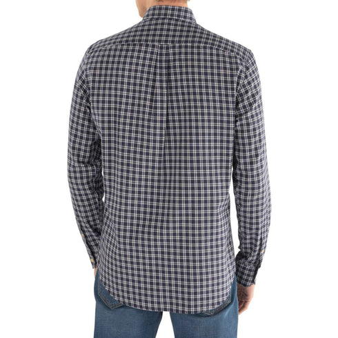 Camicia Uomo motivo a quadri Blu bianco HARMONT & BLAINE- Francavilla Moda