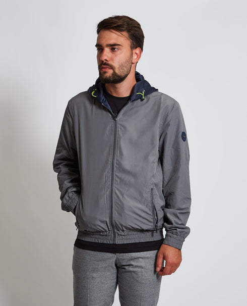 Giubbotto Uomo reversibile e impermeabile Grigio blu HARMONT & BLAINE- Francavilla Moda