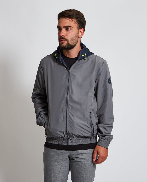 Giubbotto Uomo reversibile e impermeabile Grigio blu HARMONT & BLAINE- Francavilla Moda