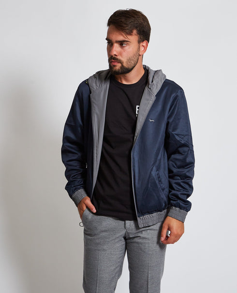 Giubbotto Uomo reversibile e impermeabile Grigio blu HARMONT & BLAINE- Francavilla Moda