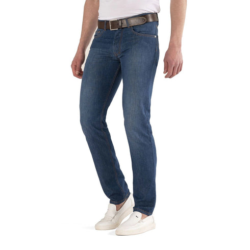 Pantalone uomo cinque tasche denim Jeans scuro HARMONT & BLAINE- Francavilla Moda