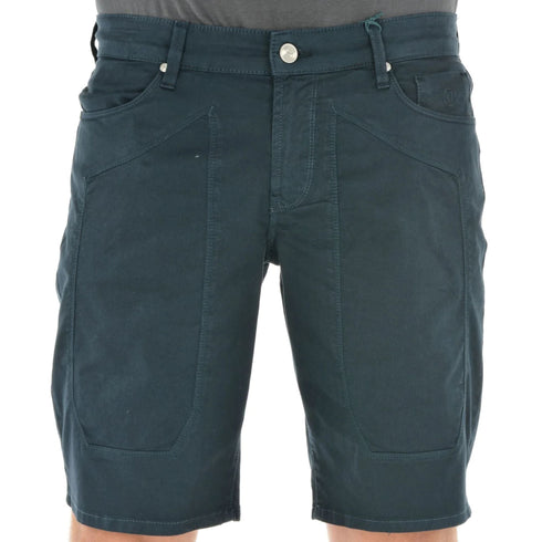 Bermuda Uomo Slim-Fit Tinta Unita Blu Jeckerson- Francavilla Moda