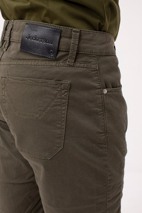 Bermuda Uomo Slim-Fit Tinta Unita Militare Jeckerson- Francavilla Moda