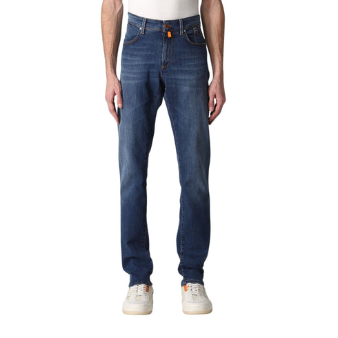 Jeans Uomo Cinque tasche con cucitura contrasto Jeans medio JECKERSON- Francavilla Moda