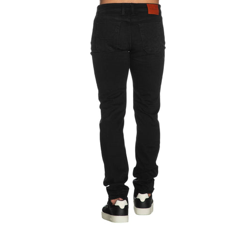 Jeans Uomo Cinque tasche con cuciture in tinta Nero JECKERSON- Francavilla Moda