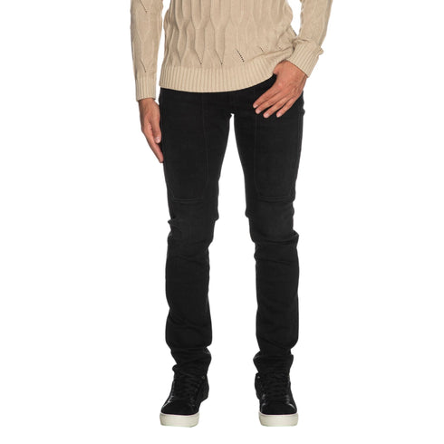 Jeans Uomo Cinque tasche con cuciture in tinta Nero JECKERSON- Francavilla Moda