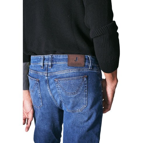 Jeckerson Jeans Jeans Uomo John con toppa in tono slim fit Denim medio A23-JECKERSONPA077JOHNDENI005-D005-29 - Francavilla Moda