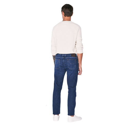 Jeckerson Jeans Jeans Uomo John con toppa in tono slim fit Denim scuro - Francavilla Moda
