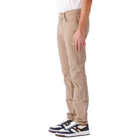 Jeckerson Pantaloni Pantaloni Uomo John in cotone cinque tasche Sabbia A23-JECKERSONPA077JOHNGABA0001-8002-28 - Francavilla Moda