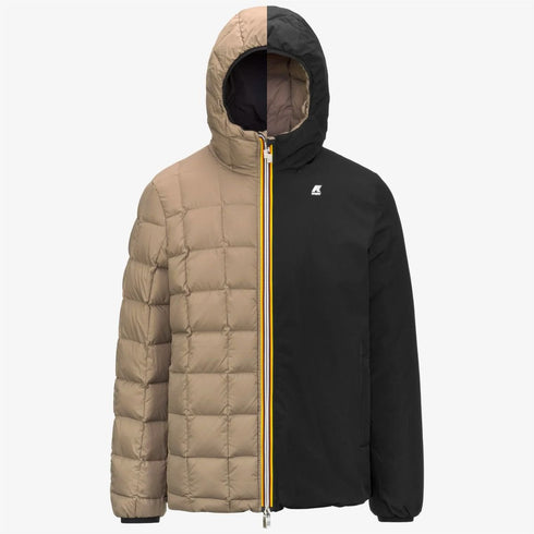 Piumino corto Uomo Jack Eco Stretch Thermo Nero beige K-Way- Francavilla Moda