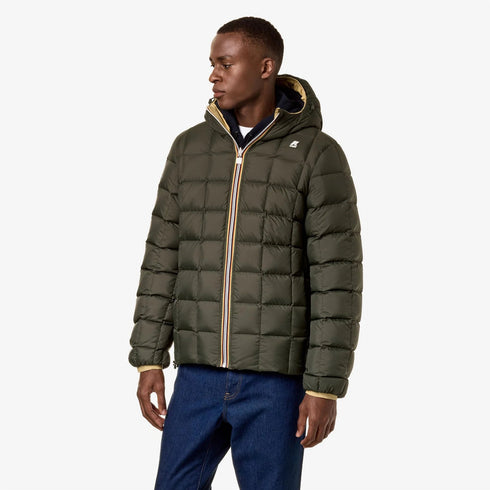 Piumino corto Uomo Jack Eco Stretch Thermo Nero beige K-Way- Francavilla Moda