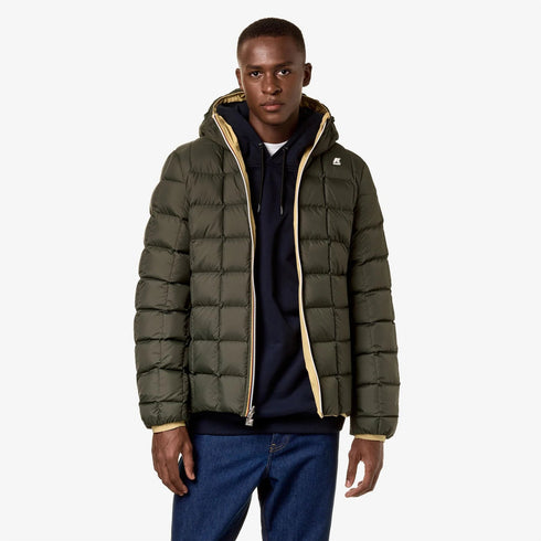 Piumino corto Uomo Jack Eco Stretch Thermo Nero beige K-Way- Francavilla Moda