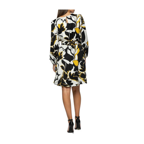 KOCCA Abito corto Abito Donna corto con cintura elastica Panna nero - Francavilla Moda