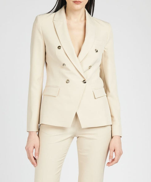 Blazer Donna con chiusura doppiopetto Naturale KOCCA- Francavilla Moda