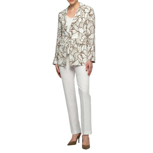 Blazer Donna in lino fantasia Naturale KOCCA- Francavilla Moda