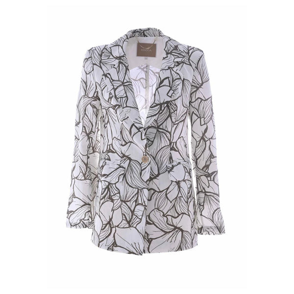 Blazer Donna in lino fantasia Naturale KOCCA- Francavilla Moda