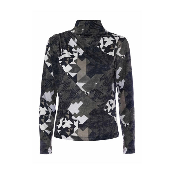 Blusa Donna con fantasia all over Verde Kocca- Francavilla Moda