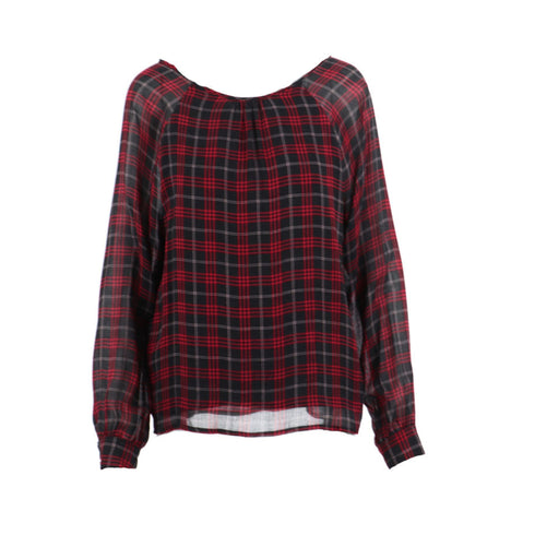 KOCCA Blusa Blusa Donna con fantasia Check Rosso nero - Francavilla Moda