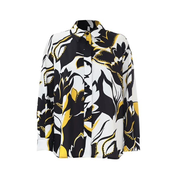 KOCCA Camicia casual Camicia Donna Over fantasia floreale Panna nero - Francavilla Moda