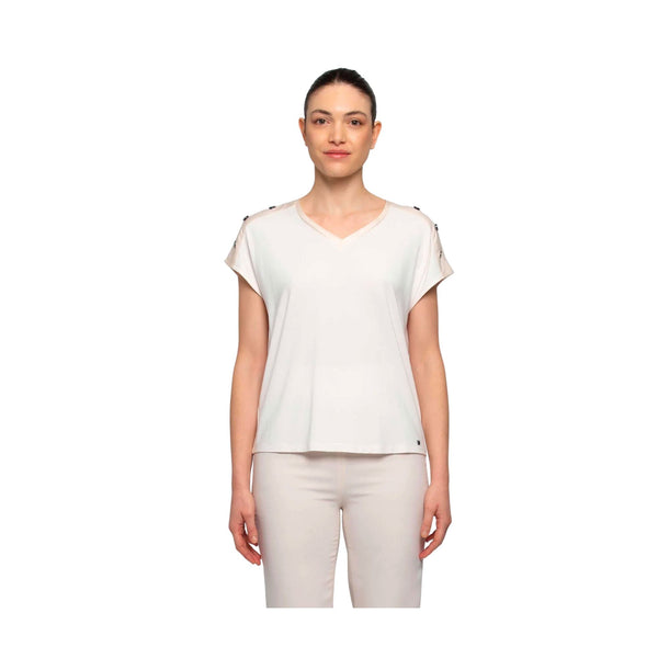 Maglia Donna con bottoni sulle spalle Nero KOCCA- Francavilla Moda