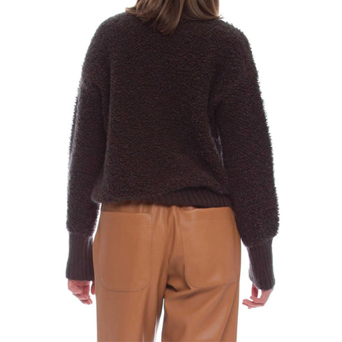 Maglia Donna effetto teddy Cioccolato Kocca- Francavilla Moda