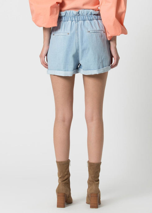 Shorts Donna Pelell con elastico Jeans chiaro KOCCA- Francavilla Moda