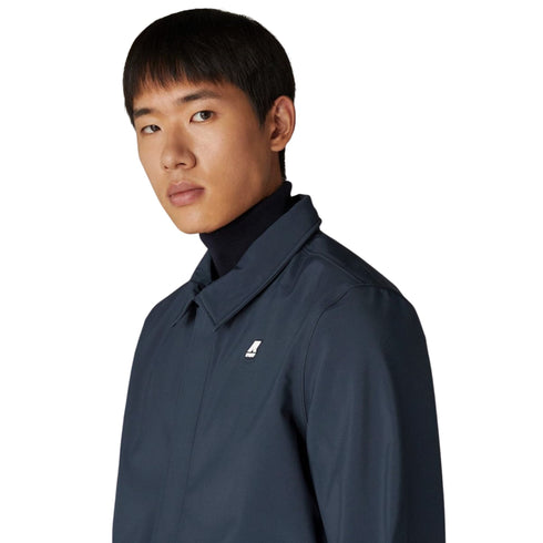 Trench Uomo Benny Bonded in nylon triplo strato Blu KWAY- Francavilla Moda