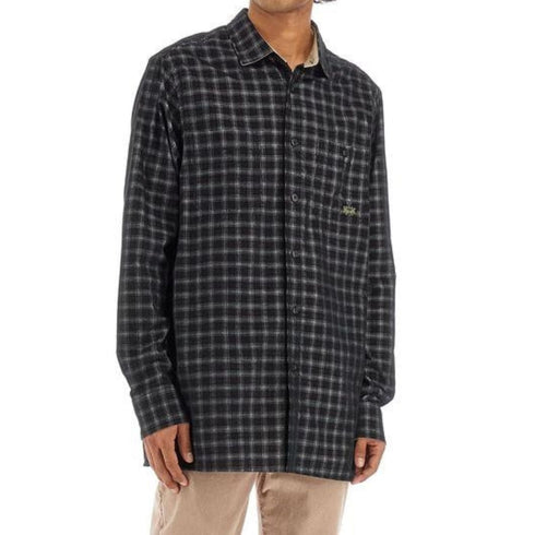 Camicia Uomo con bottoni e fantasia a quadri Nero LA MARTINA- Francavilla Moda