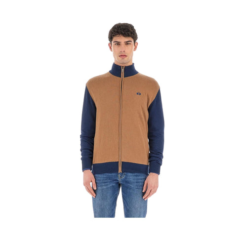 La Martina Cardigan Cardigan Uomo a zip bicolore Grigio nero - Francavilla Moda