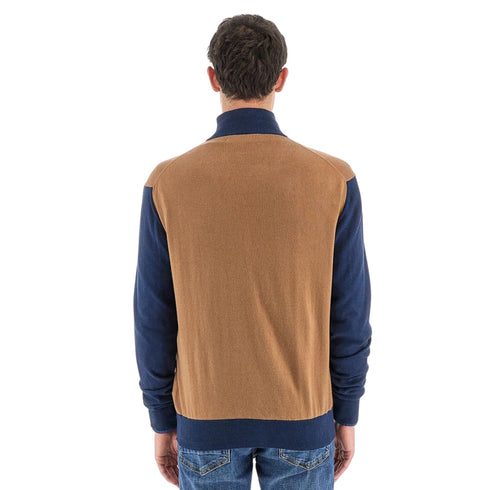 La Martina Cardigan Cardigan Uomo a zip bicolore Grigio nero - Francavilla Moda