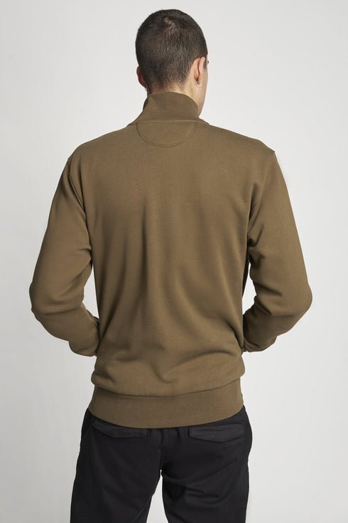 Felpa Uomo SMF305FP529 in Morbido Cotone con logo in rilievo Verde LA MARTINA- Francavilla Moda