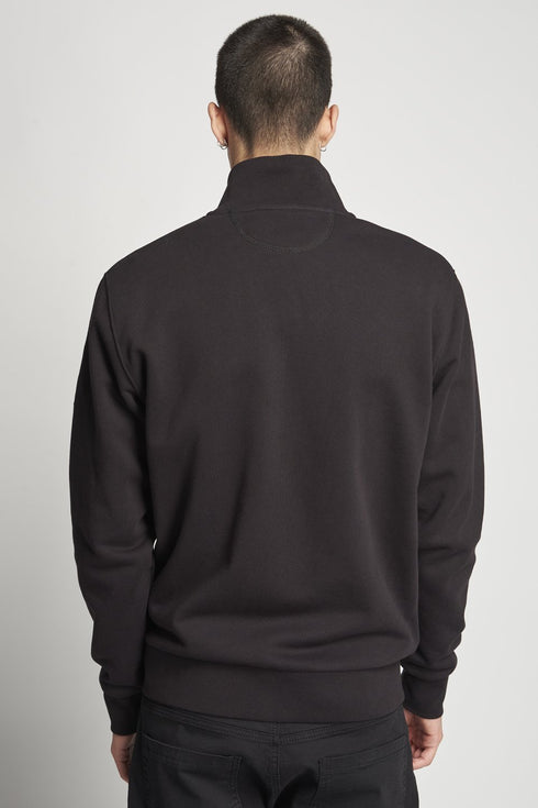 Felpa Uomo SMF305FP529 in Morbido Cotone con logo in rilievo Nero LA MARTINA- Francavilla Moda