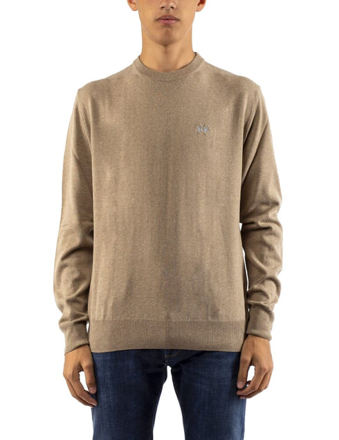 Girocollo Uomo in misto cotone e lana Cammello LA MARTINA- Francavilla Moda