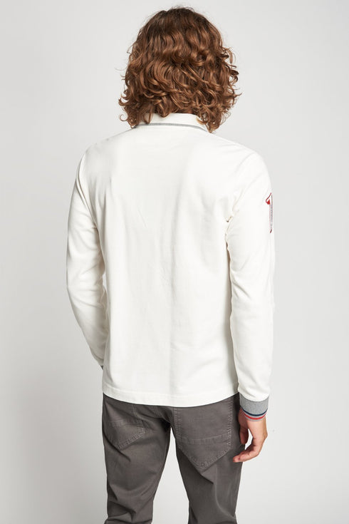 Polo Uomo SMP300JS005 Pistagna Rigata Bianco LA MARTINA- Francavilla Moda