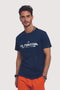 T-shirt Uomo con logo grande a contrasto Blu LA MARTINA- Francavilla Moda