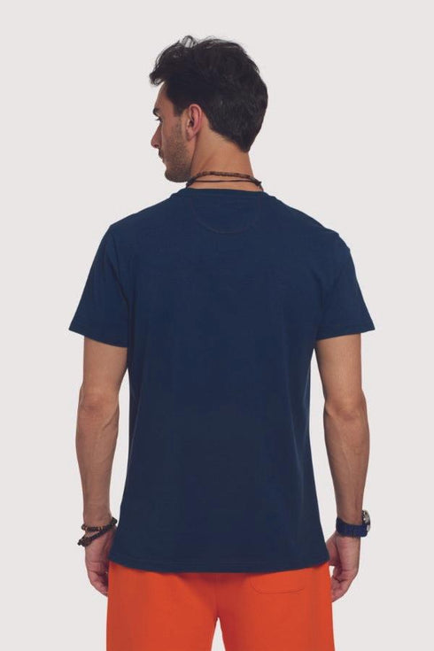 T-shirt Uomo con logo grande a contrasto Rosso LA MARTINA- Francavilla Moda