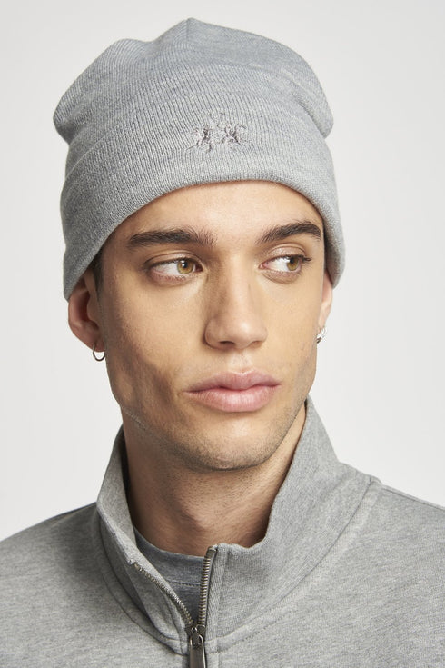 Zuccotto Unisex Beanie con logo tono su tono Grigio LA MARTINA- Francavilla Moda