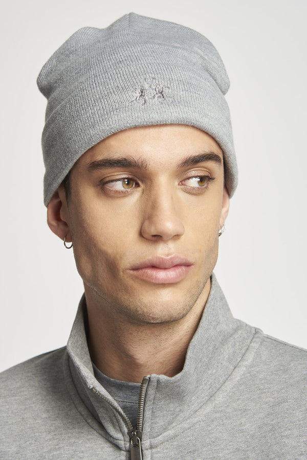 Zuccotto Unisex Beanie con logo tono su tono Grigio LA MARTINA- Francavilla Moda