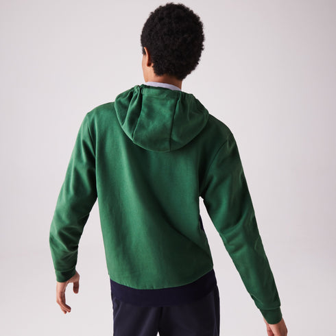 Felpa Uomo con zip Verde blu LACOSTE- Francavilla Moda