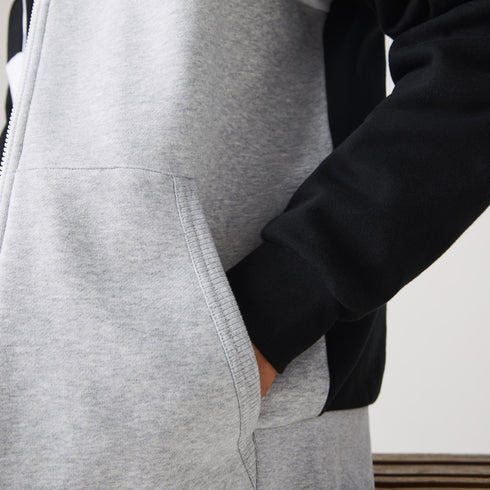 Felpa Uomo con zip Nero grigio LACOSTE- Francavilla Moda
